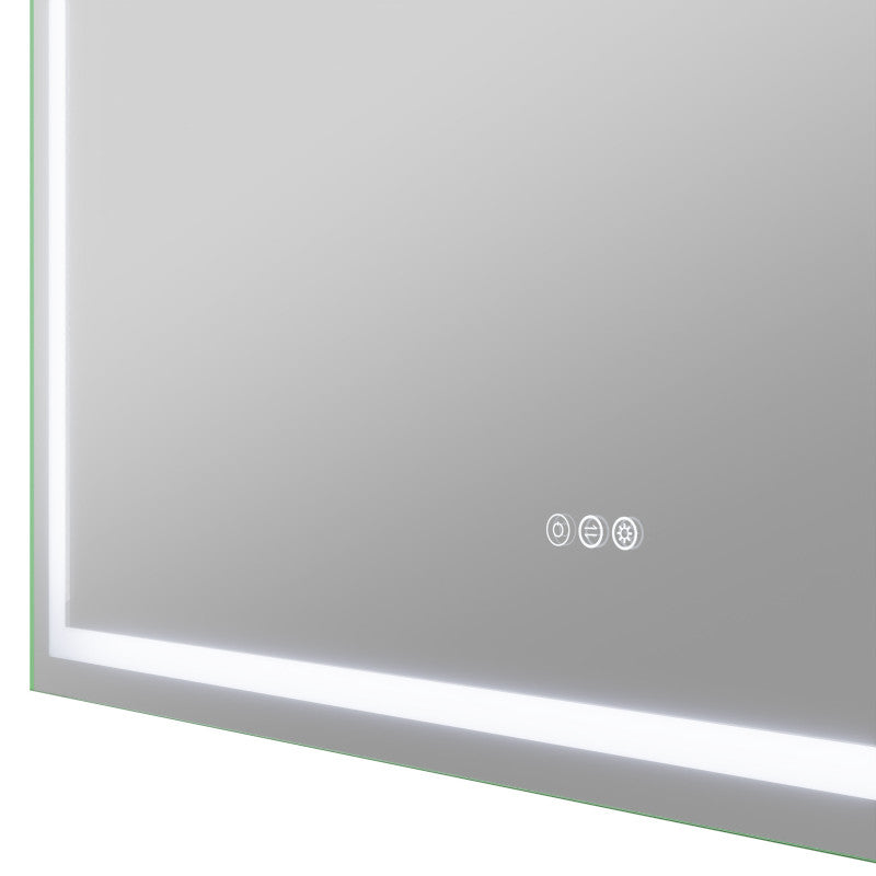 36-in. x 48-in. Frameless LED Front/Back Light Bathroom Mirror w/Defogger