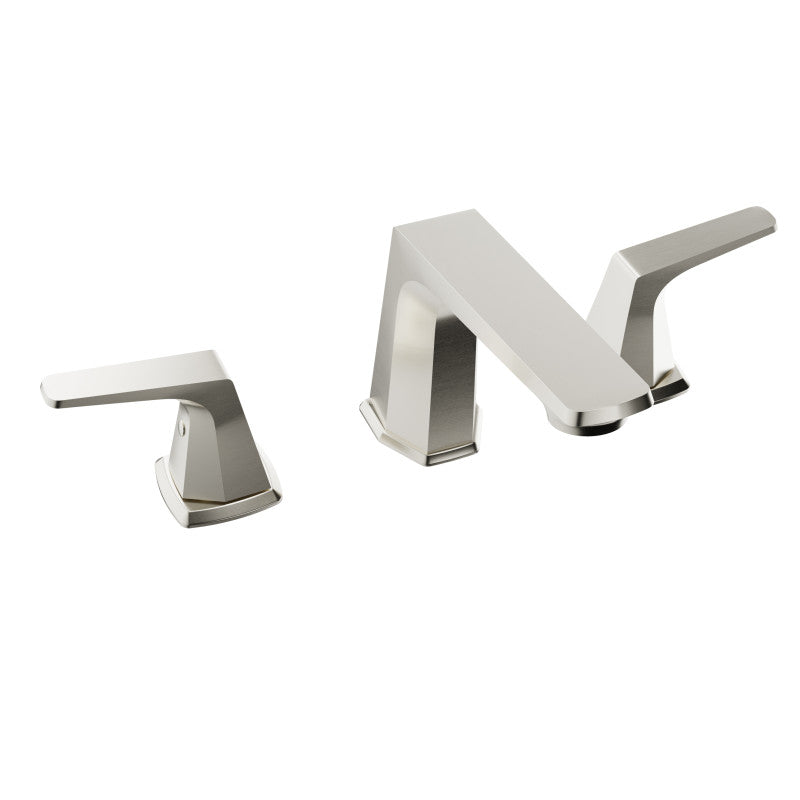 L-AZ905BN - 2-Handle 3-Hole 8 in. Widespread Bathroom Faucet With Pop-up Drain in Brushed Nickel