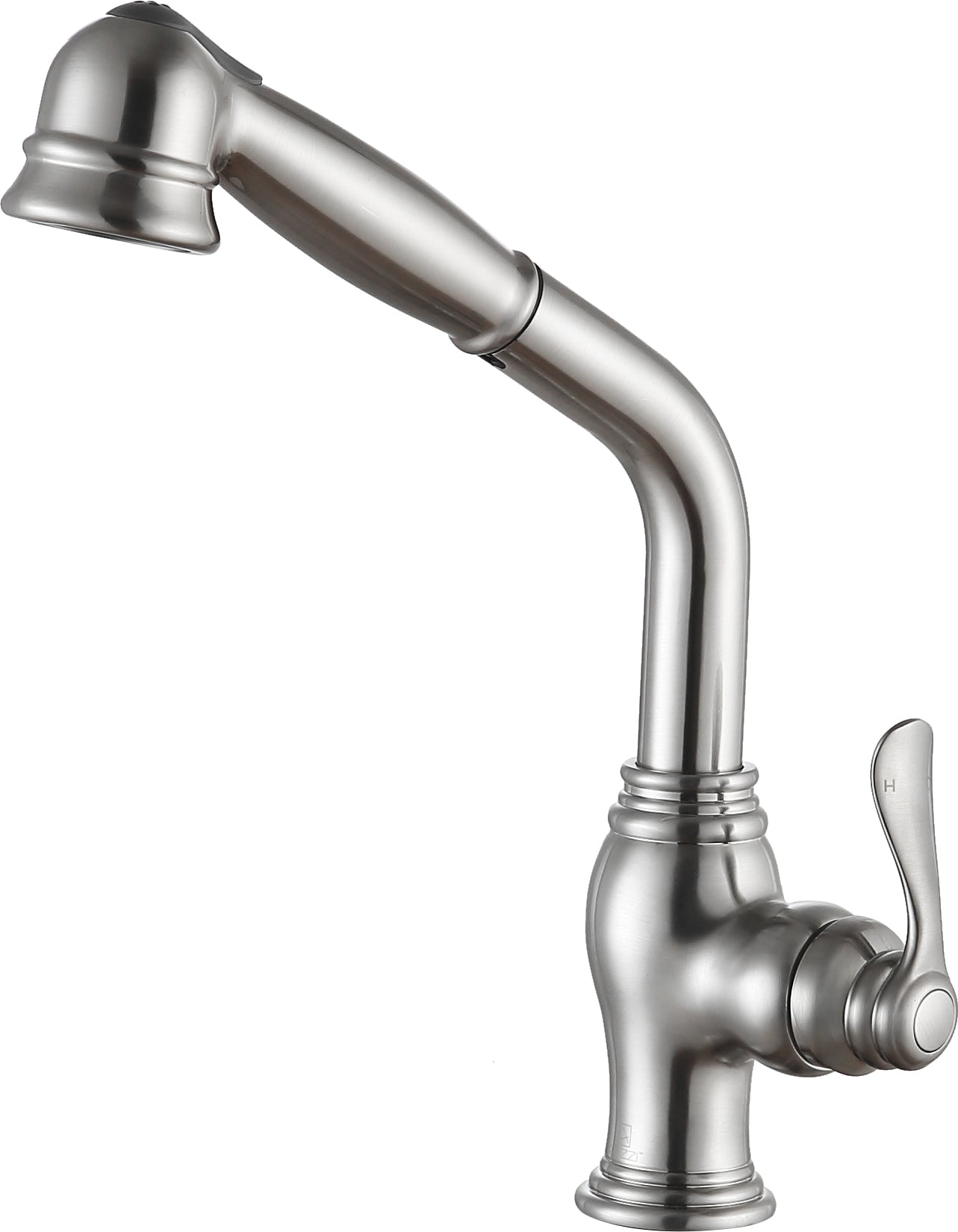 KF-AZ203BN - Del Moro Single-Handle Pull-Out Sprayer Kitchen Faucet in Brushed Nickel