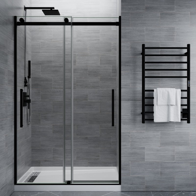 Stellar Series 48 in. x 76 in. Frameless Sliding Shower Door with Handle