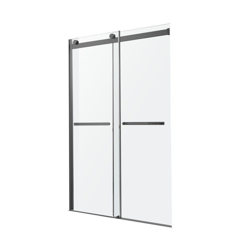 Kahn Series 48 in. x 76 in. Frameless Sliding Shower Door with Horizontal Handle