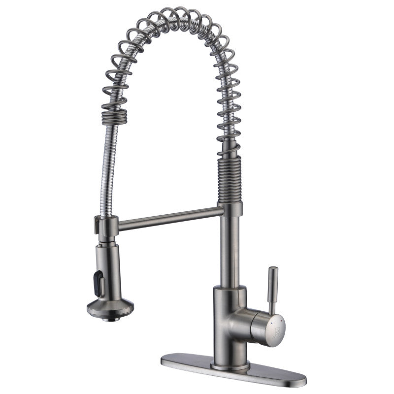 KF-AZ1673BN - Eclipse Single Handle Pull-Down Sprayer Kitchen Faucet in Brushed Nickel