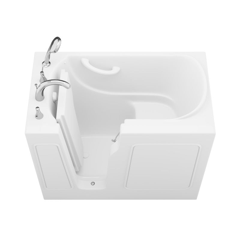 AZB2646LWS - Value Series 26 in. x 46 in. Left Drain Quick Fill Walk-in Saoking Tub in White