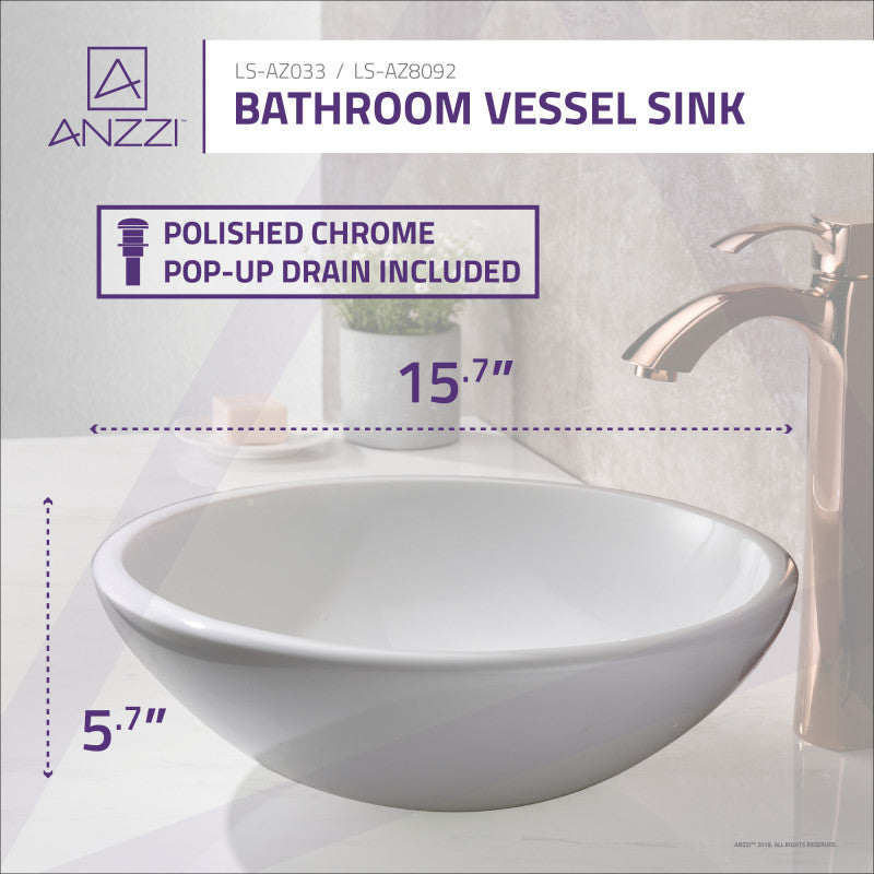 Warika Series Vessel Sink in White