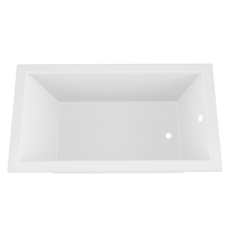 Illyrian 6 ft. Acrylic Reversible Drain Rectangular Bathtub in White