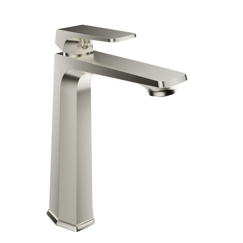 L-AZ904BN - Single Handle Single Hole Bathroom Vessel Sink Faucet With Pop-up Drain in Brushed Nickel
