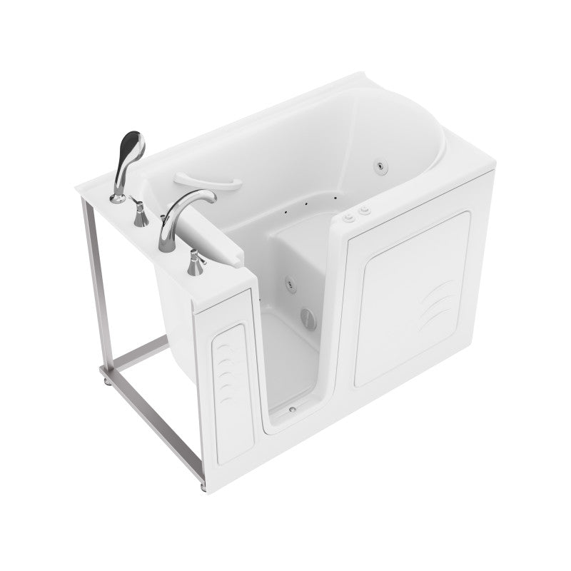 Value Series 30 in. x 53 in. Left Drain Quick Fill Walk-In Whirlpool and Air Tub in White