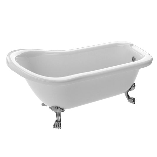 FT-AZ902a - Pegasus 5 ft. Claw Foot One Piece Acrylic Freestanding Soaking Bathtub in Glossy White