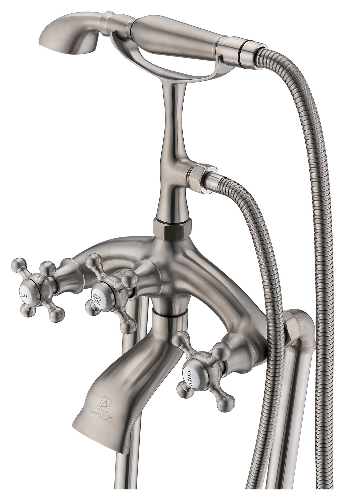 Tugela 3-Handle Claw Foot Tub Faucet with Hand Shower