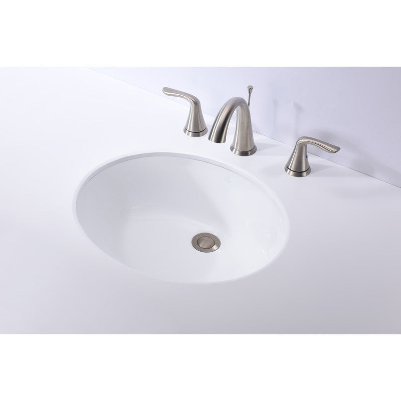 ANZZI Series 17 in. Ceramic Undermount Sink Basin in White
