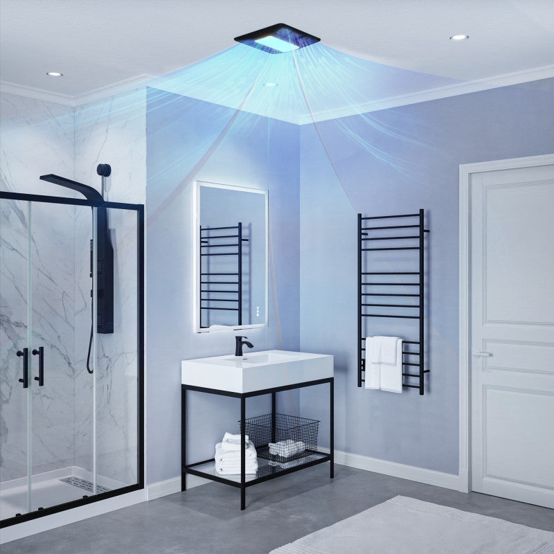 Summers Series 100 CFM Ceiling Mount Bathroom Exhaust Fan with Brilliant LED Light, Humidity Sensor Activation