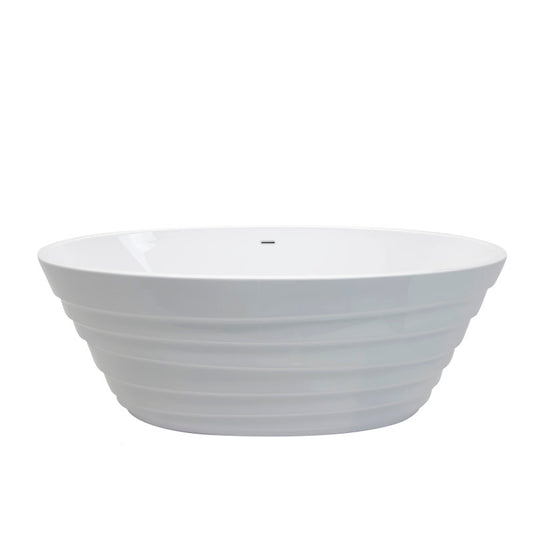 FT-AZ068-R - Nimbus 5.6 ft. Acrylic Center Drain Freestanding Bathtub in Glossy White
