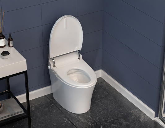 ENVO Vail Elongated 1.28 GPF Smart Bidet Toilet in White with Remote Control, Heated Seat, Auto Flush, and Water Filter