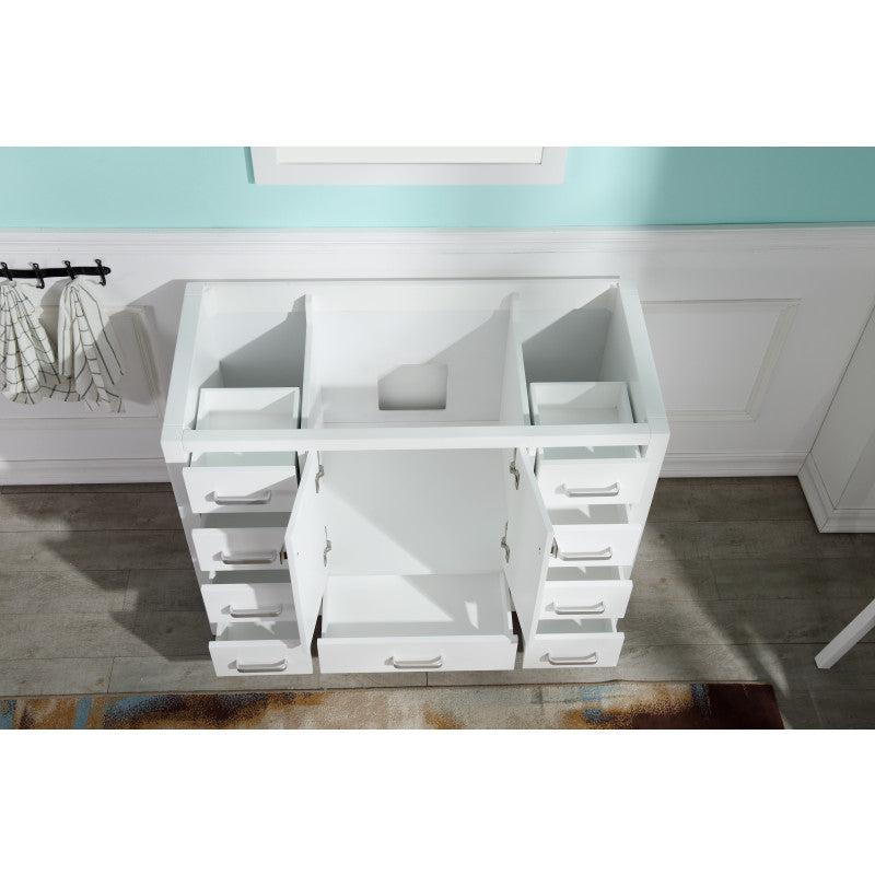 Chateau 48 in. W x 22 in. D Bathroom Bath Vanity Set with Carrara Marble Top with White Sink