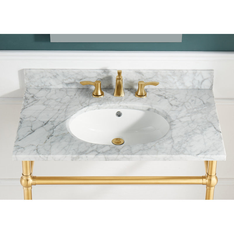 CS-CTRSS01WH - Verona 36 in. Carrara White Counter Top with Single Basin