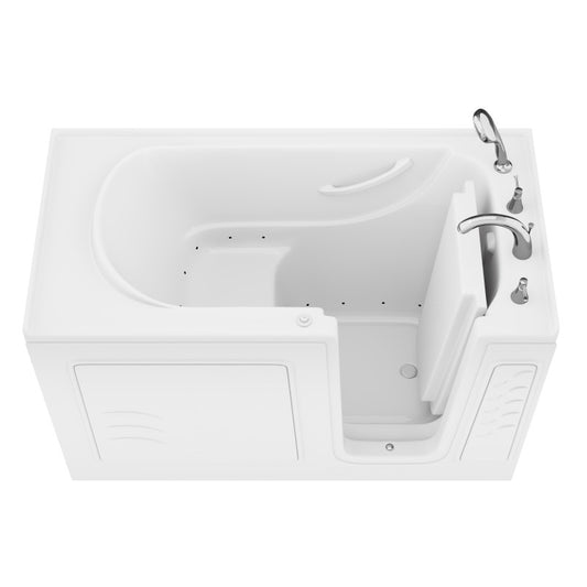 AZB3060RWA - Value Series 30 in. x 60 in. Right Drain Quick Fill Walk-In Air Tub in White