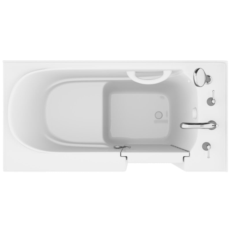 AZB2653RWS - Value Series 26 in. x 53 in. Right Drain Quick Fill Walk-In Soaking Tub in White