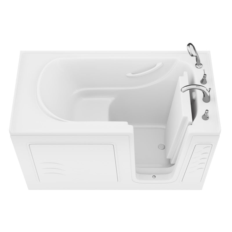 AZB3060RWS - Value Series 30 in. x 60 in. Right Drain Quick Fill Walk-In Soaking Tub in White