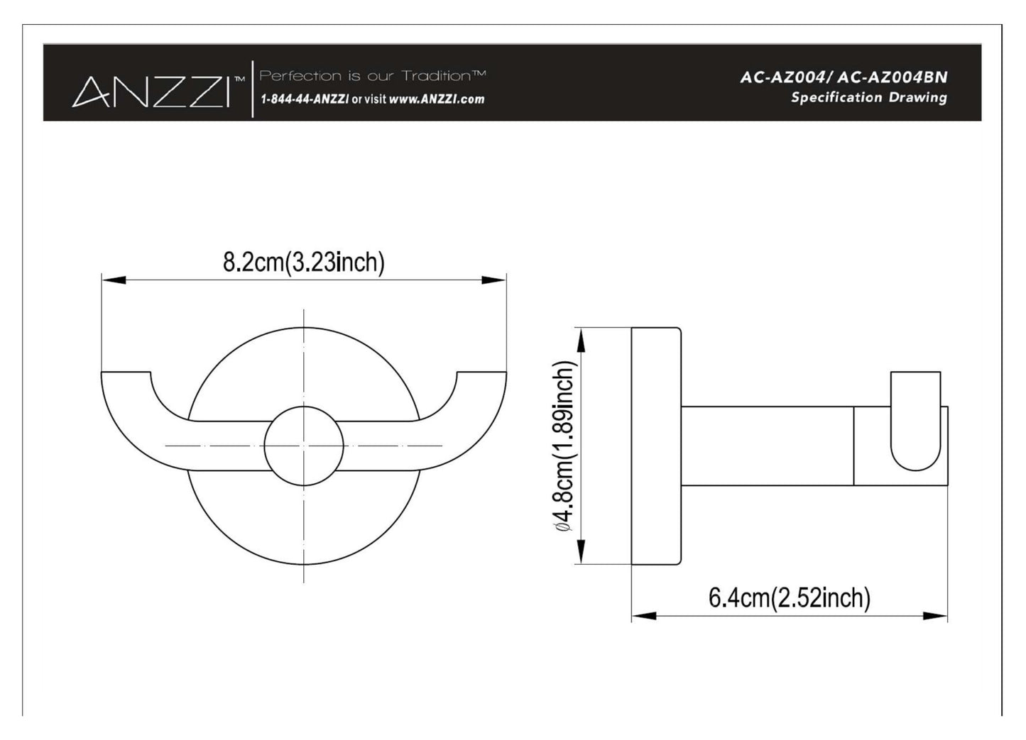 Caster Series Robe Hook in Polished Chrome