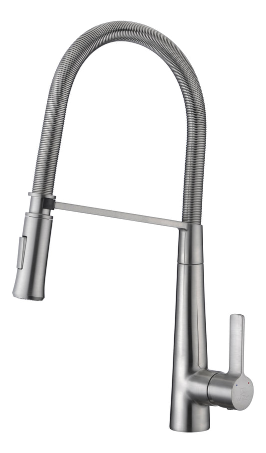 KF-AZ188BN - Apollo Single Handle Pull-Down Sprayer Kitchen Faucet in Brushed Nickel