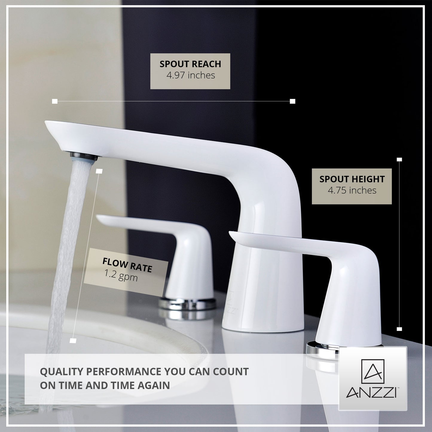 Pendant Series 8 in. Widespread 2-Handle Low-Arc Bathroom Faucet in Polished Chrome