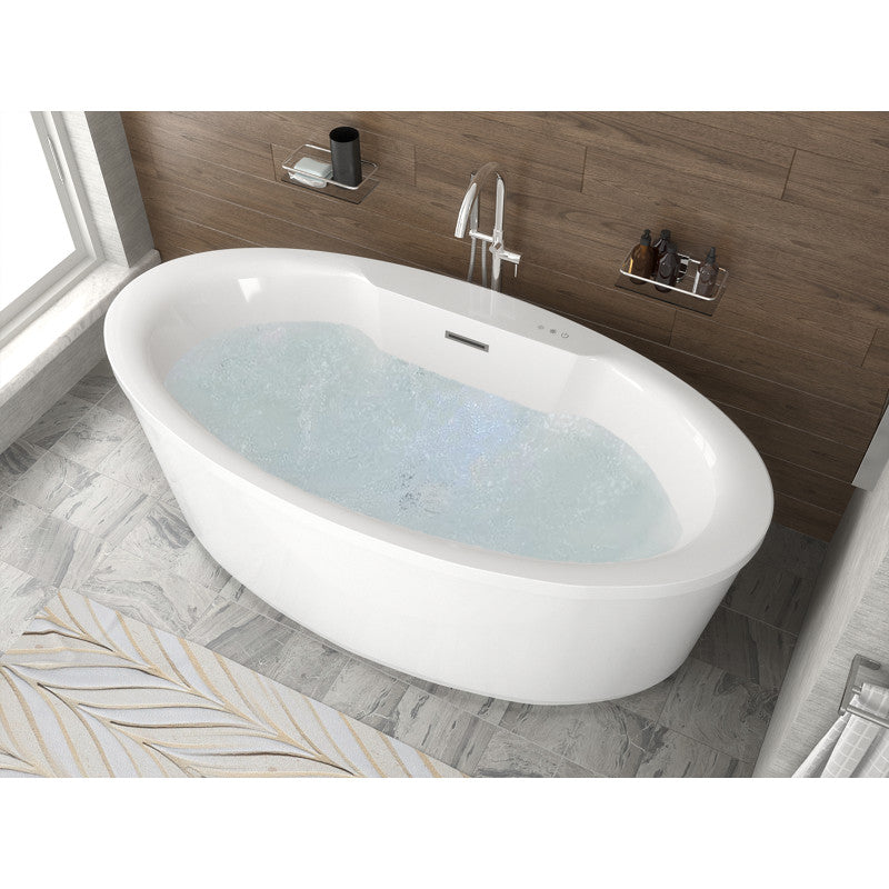 FT-AZ077 - Jarvis Series 67" Air Jetted Freestanding Acrylic Bathtub in White