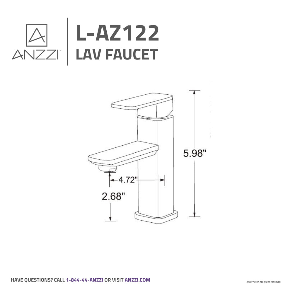 Naiadi Single Hole Single Handle Bathroom Faucet
