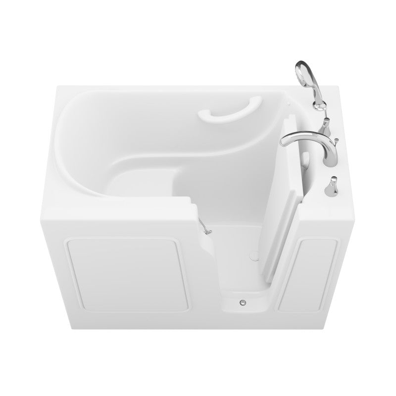 AZB2646RWS - Value Series 26 in. x 46 in. Right Drain Quick Fill Walk-in Saoking Tub in White