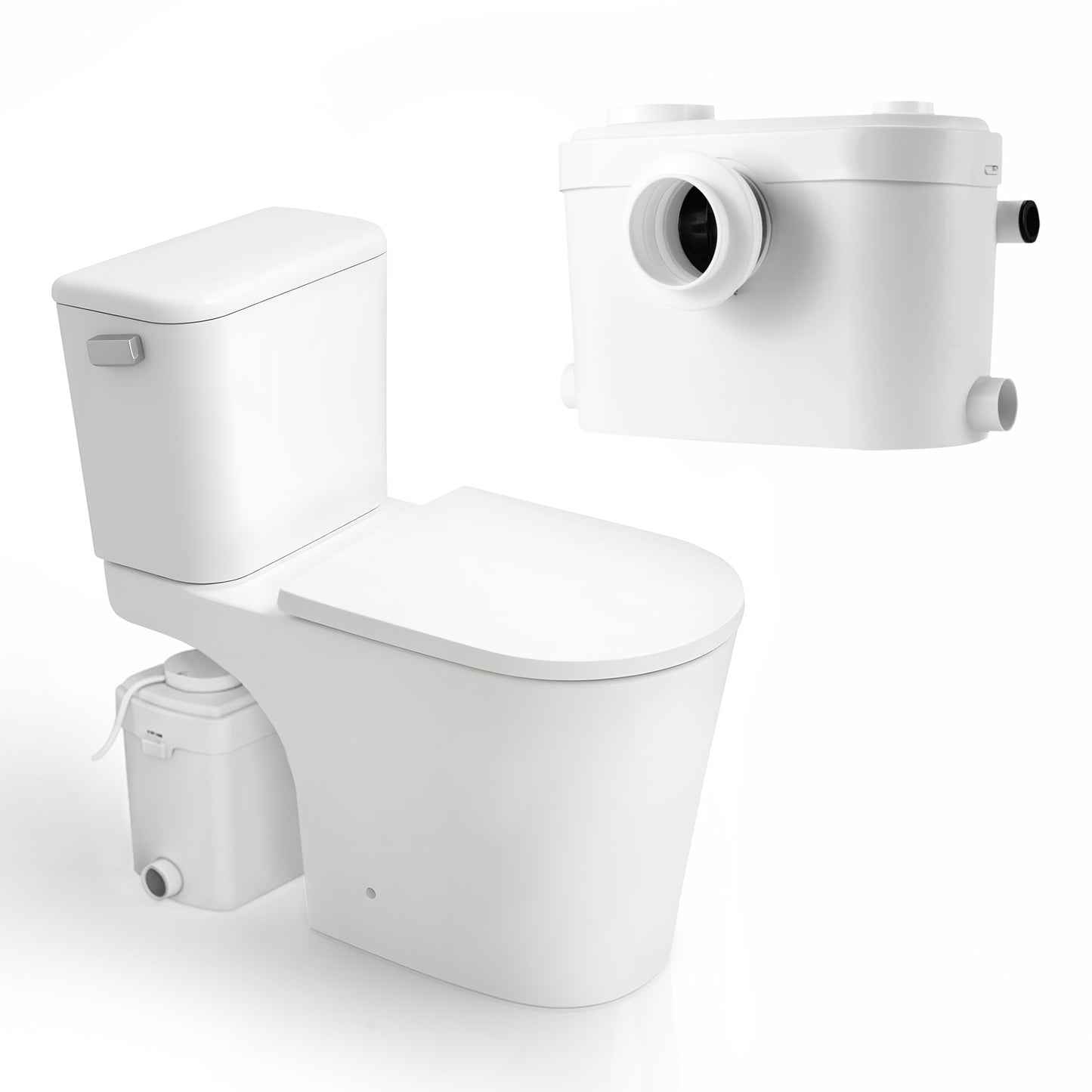 NESSO 0.8-HP 115-Volt 33 GPM Macerator Effluent Pump in White with High Flow Capacity and Fast Super Quiet Operation