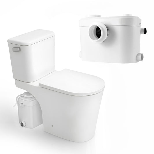 NESSO 0.8-HP 115-Volt 33 GPM Macerator Effluent Pump in White with High Flow Capacity and Fast Super Quiet Operation