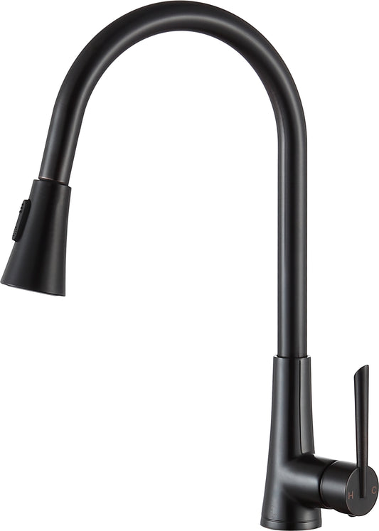 KF-AZ216ORB - Tulip Single-Handle Pull-Out Sprayer Kitchen Faucet in Oil Rubbed Bronze