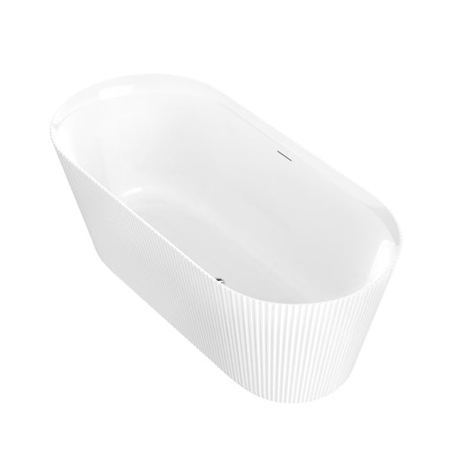 FT-AZ650-65 - Bailey 65 in. Acrylic and Solid Surface Glossy Flatbottom Bathtub in White