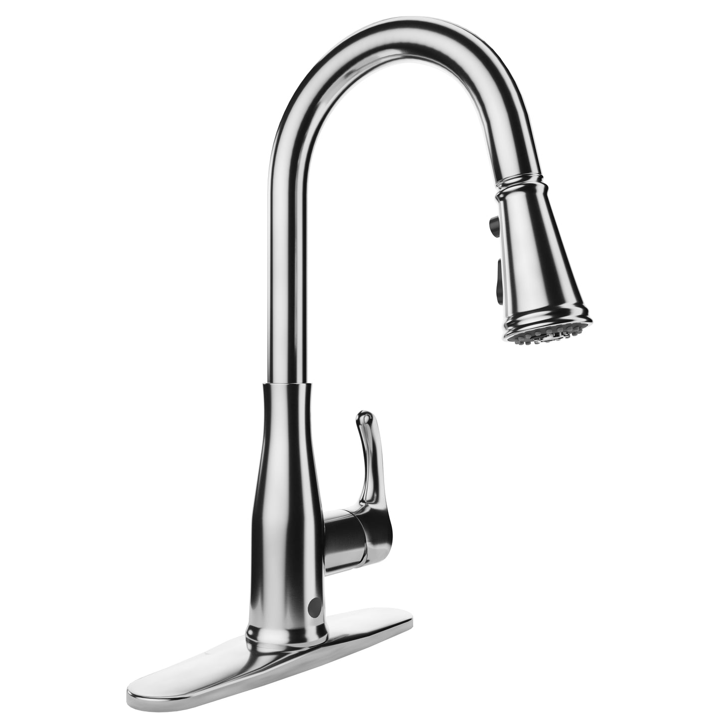 KF-AZ301SS - Sifo Hands Free Touchless 1-Handle Pull-Down Sprayer Kitchen Faucet with Motion Sense and Fan Sprayer in Stainless Steel