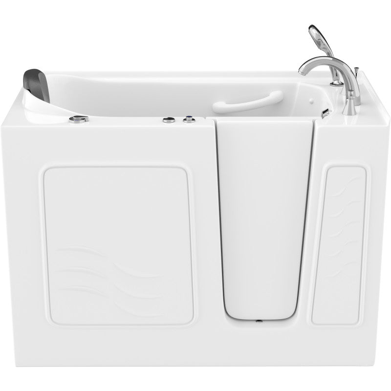 53 - 60 in. x 26 in. Right Drain Whirlpool Jetted Walk-in Tub in White