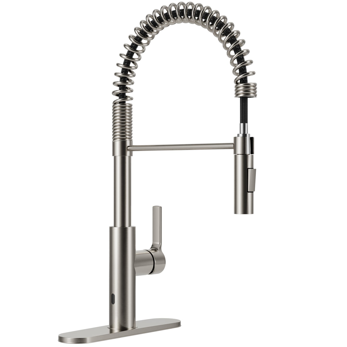 KF-AZ303BN - Ola Hands Free Touchless 1-Handle Pull-Down Sprayer Kitchen Faucet with Motion Sense and Fan Sprayer in Brushed Nickel