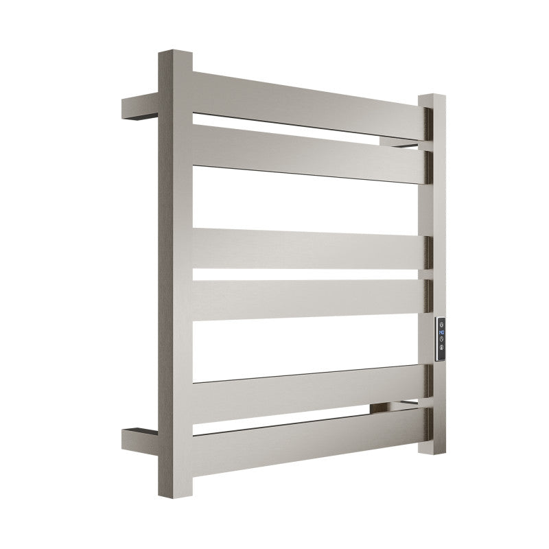 TW-AZ025BN - Starling Series 6-Bar Wall Mounted Electric Plug-In Bathroom Towel Warmer Rack in Brushed Nickel Finish Stainless Steel