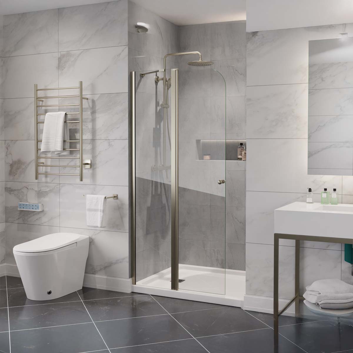 Romance 72-in. x 33.5-in. Frameless Swinging Shower Door
