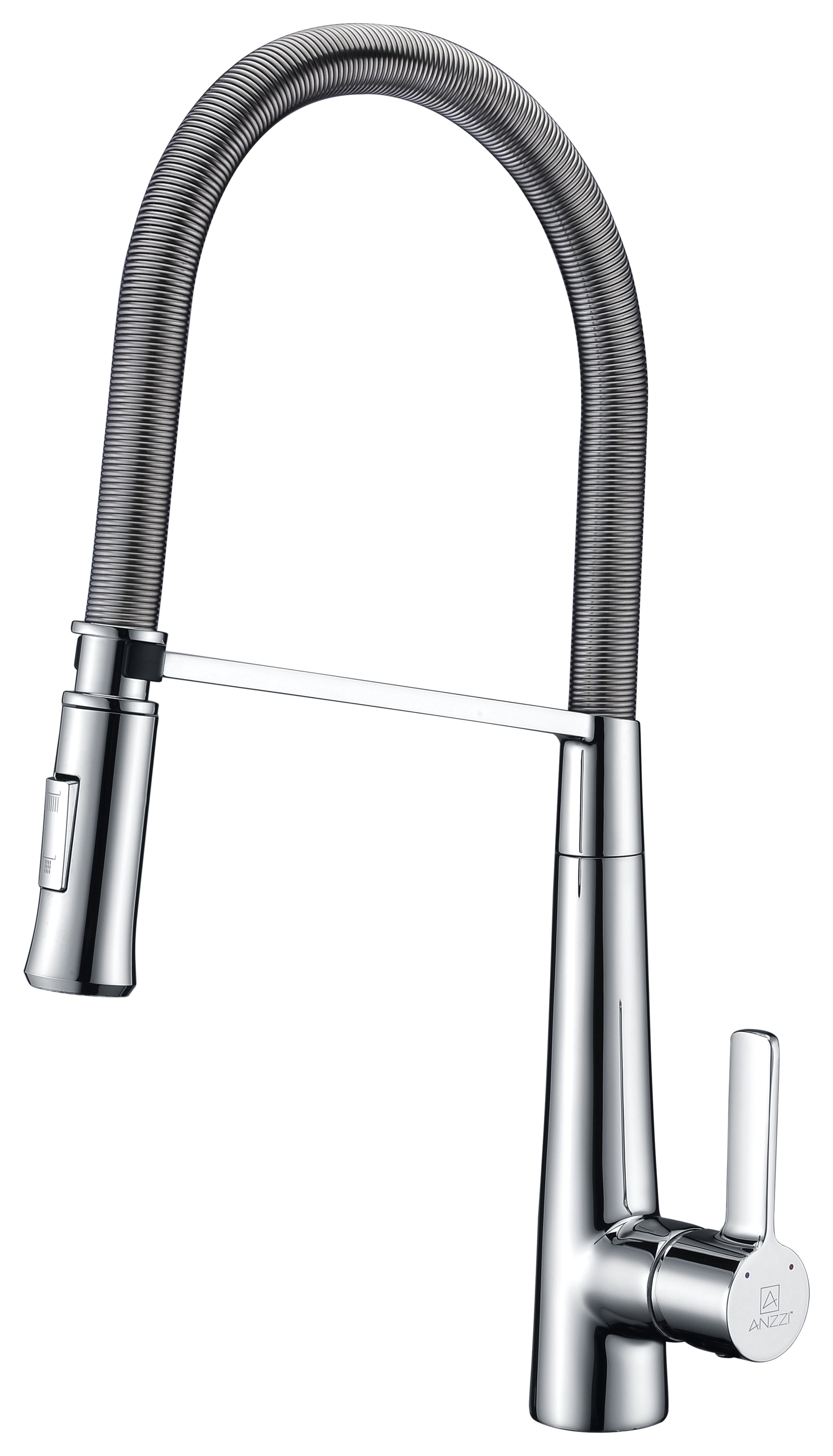 KF-AZ188CH - Apollo Single Handle Pull-Down Sprayer Kitchen Faucet in Polished Chrome
