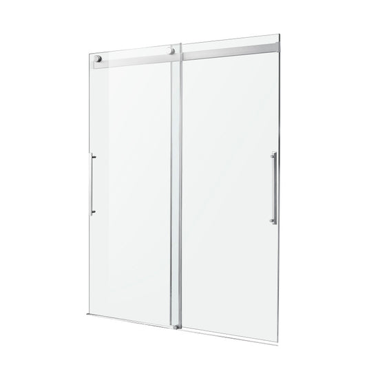 Stellar Series 48 in. x 76 in. Frameless Sliding Shower Door with Handle