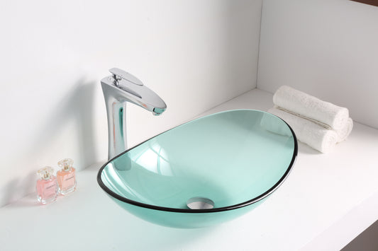 Spa World - 20 in. Tempest Glass Vessel Sink