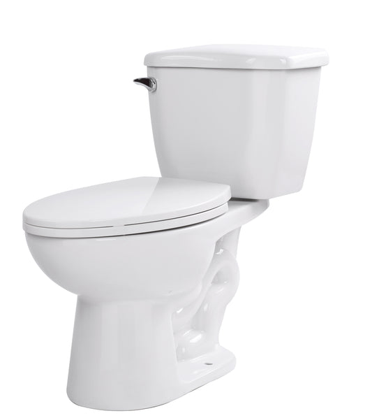 Spa World - Kingdom Two-Piece Single Flush Toilet with Elongated Seat