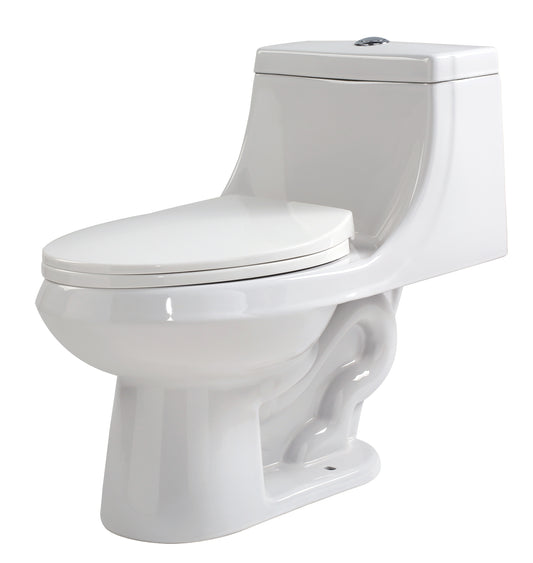 Spa World - Orbit One-Piece Dual Flush Toilet with Elongated Seat