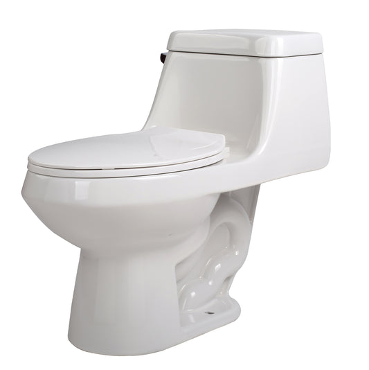 Spa World - Zen One-Piece Single Flush Toilet with Elongated Seat