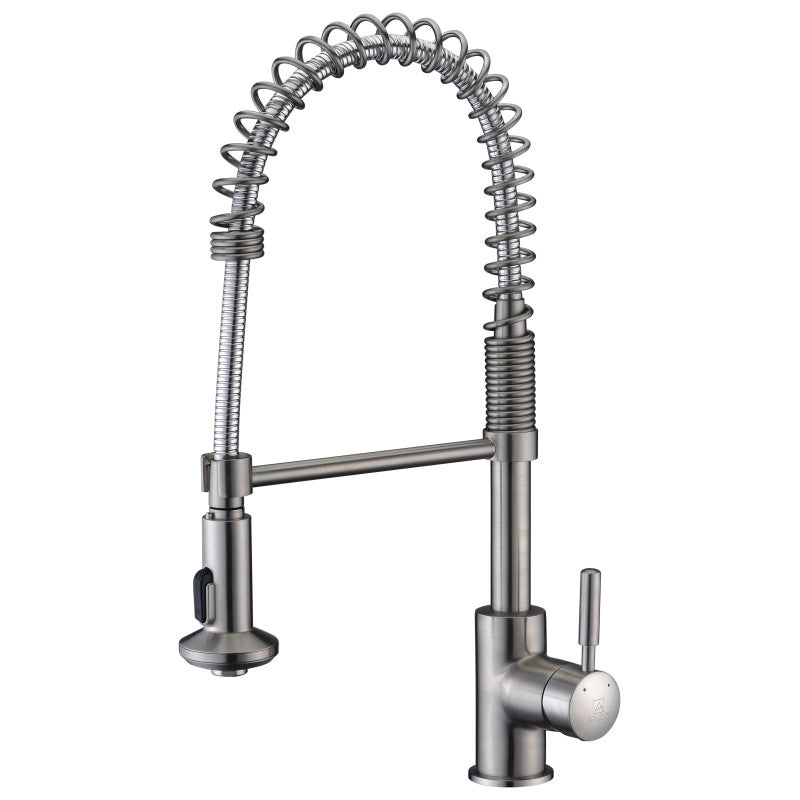 KF-AZ1673BN - Eclipse Single Handle Pull-Down Sprayer Kitchen Faucet in Brushed Nickel