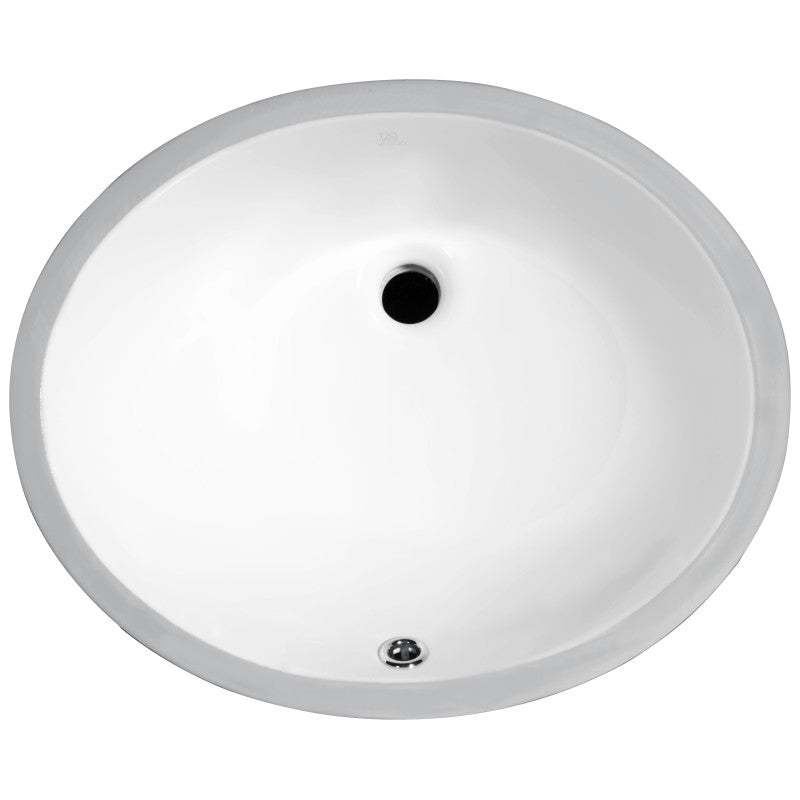 Rhodes Series 17 in. Ceramic Undermount Sink Basin in White