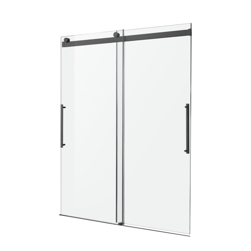 Stellar Series 48 in. x 76 in. Frameless Sliding Shower Door with Handle