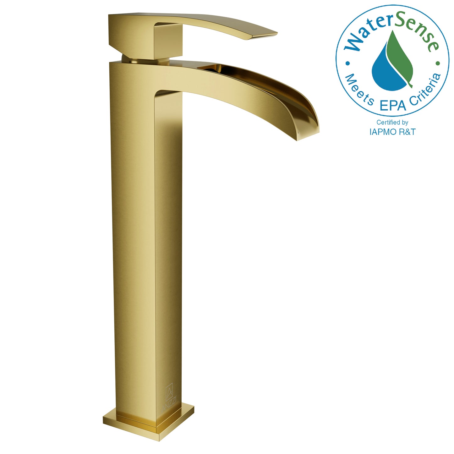 L-AZ097BG - Key Series Single Hole Single-Handle Vessel Bathroom Faucet in Brushed Gold