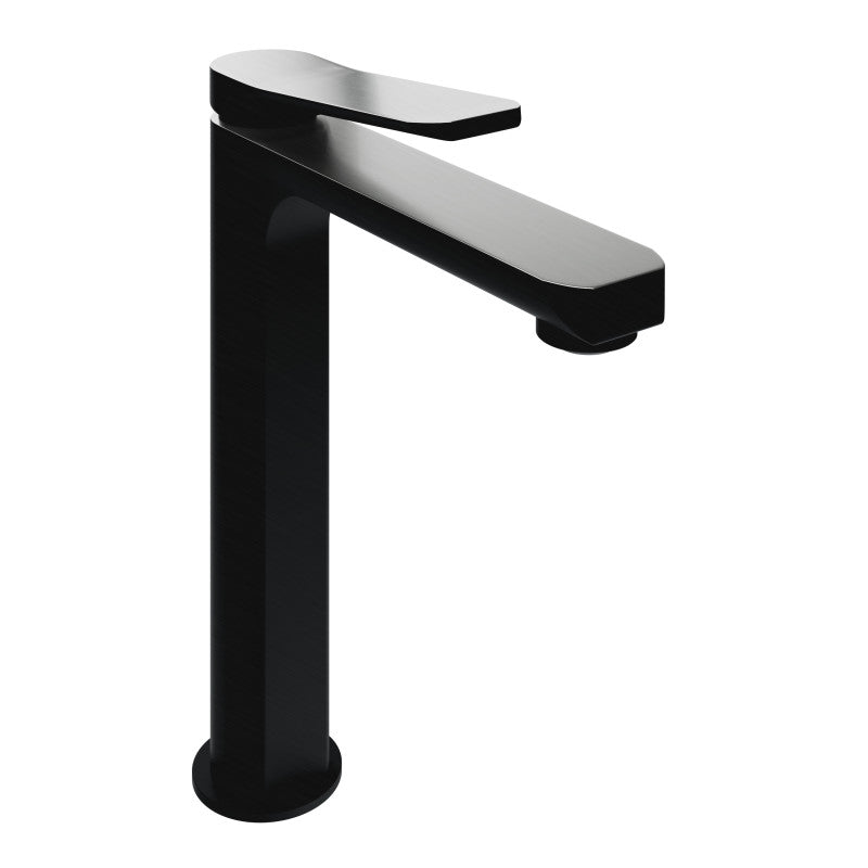 L-AZ901MB-BN - Single Handle Single Hole Bathroom Vessel Sink Faucet With Pop-up Drain in Matte Black & Brushed Nickel