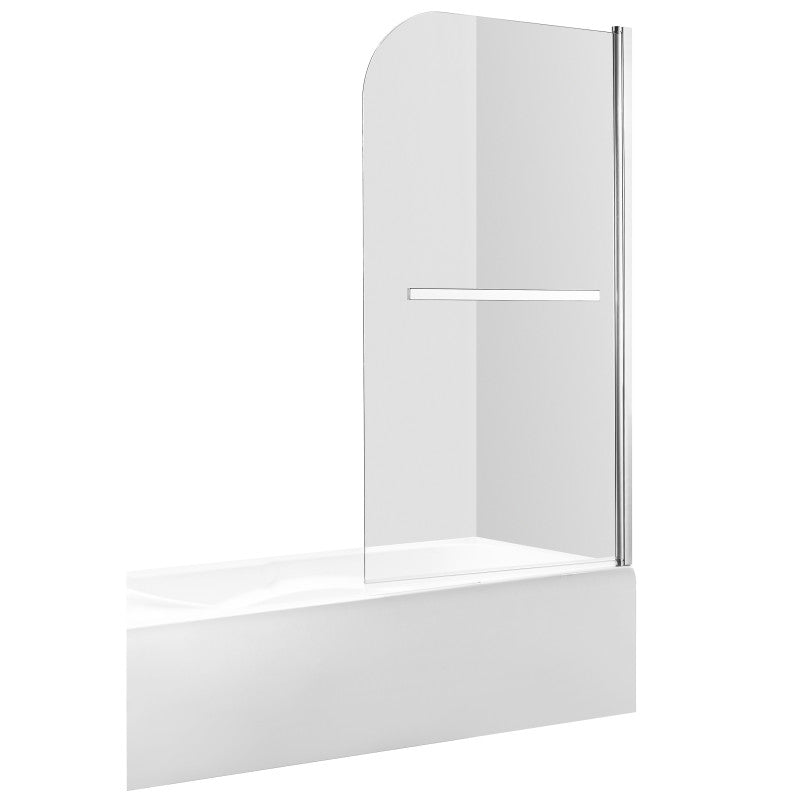 5 ft. Acrylic Rectangle Tub With 34 in. x 58 in. Frameless Tub Door
