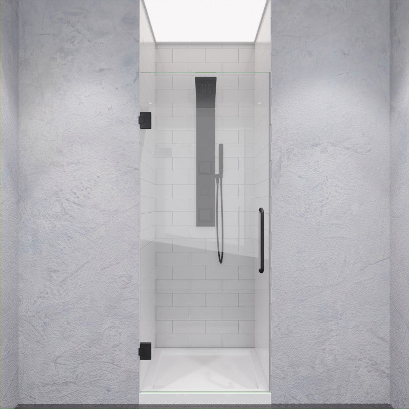 Passion Series 24 in. by 72 in. Frameless Hinged shower door with Handle